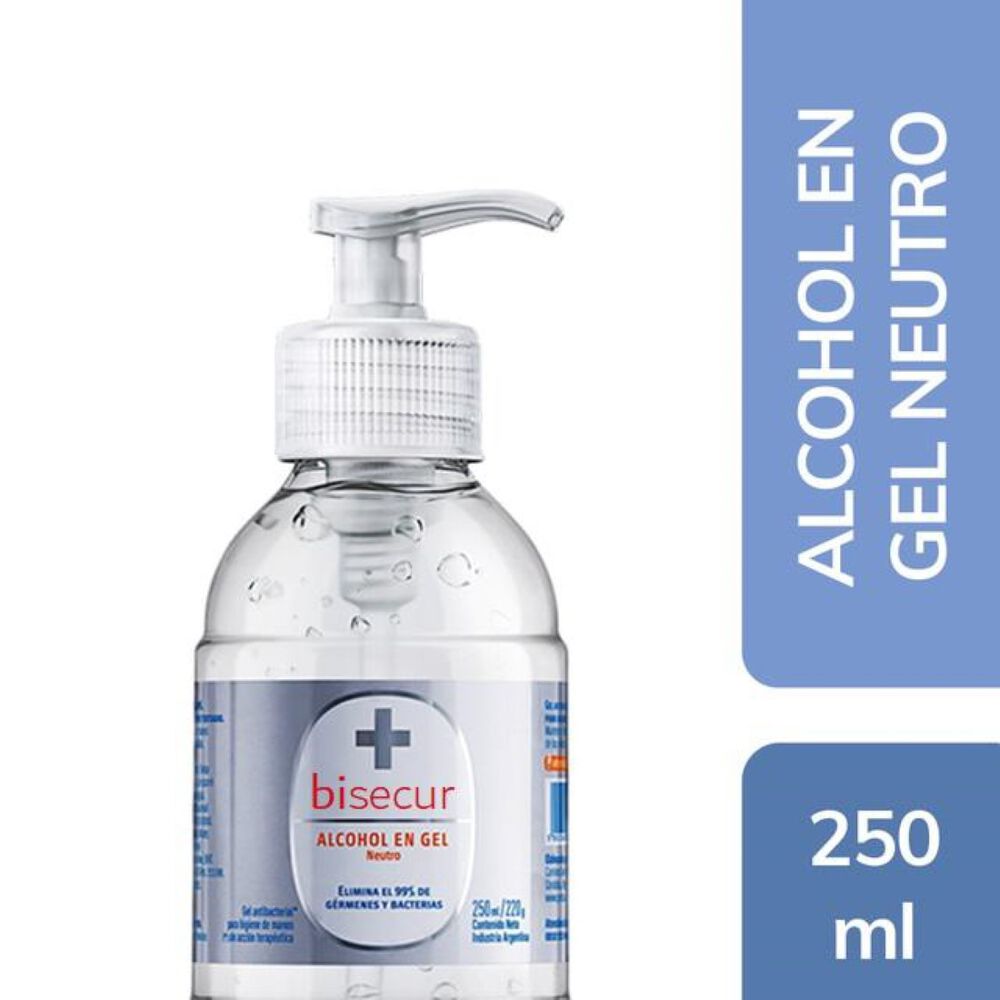 Bisecure Alcohol Gel Con Dispensador 250ml image number 0.0